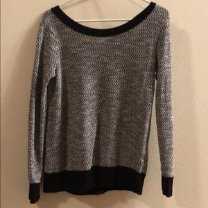 Pleione black and white sweater